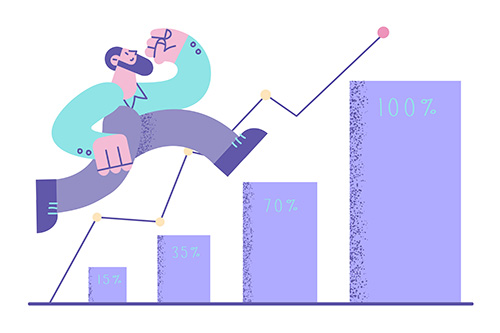 Successful trader illustration